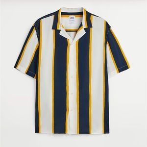 ZARA STRIPED PRINT SHIRT, DISCOUNTED SHIRTS, SHIRTS CAMPAIGN, ZARA SHIRTS MODEL,